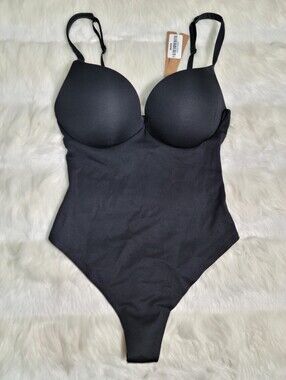 SKIMS Ultimate Thong Bodysuit Black Onyx Small Women NEW